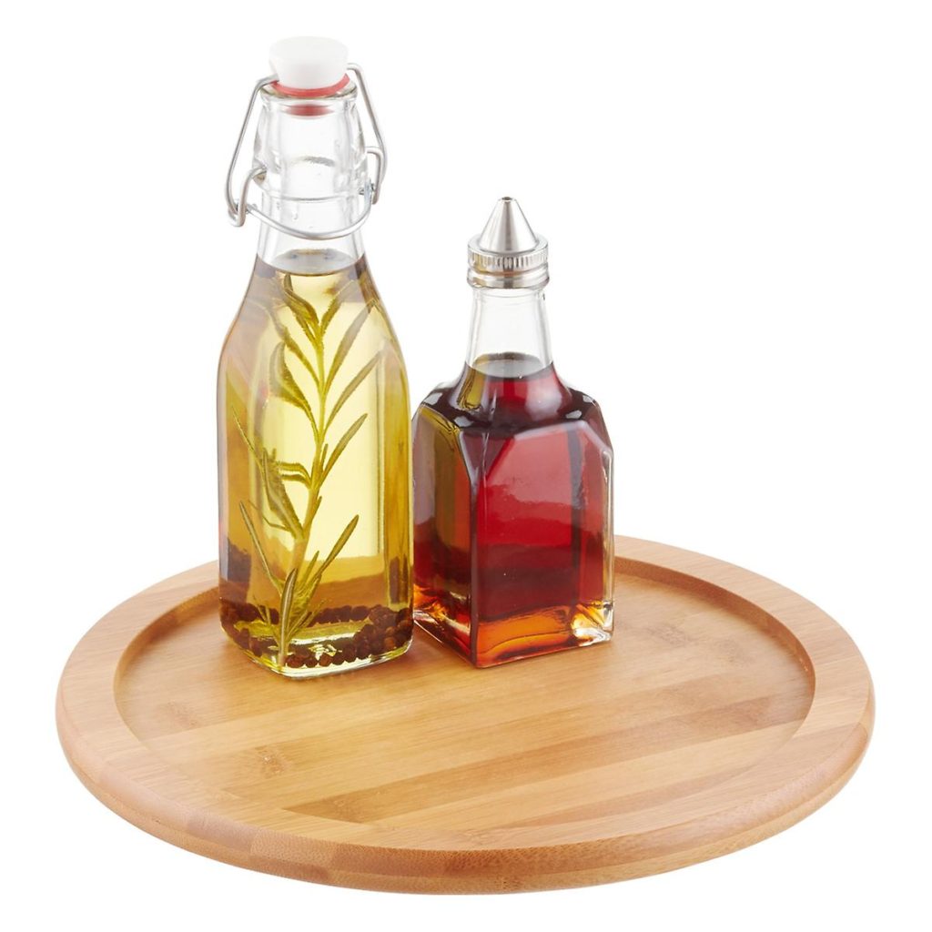 wooden lazy susan